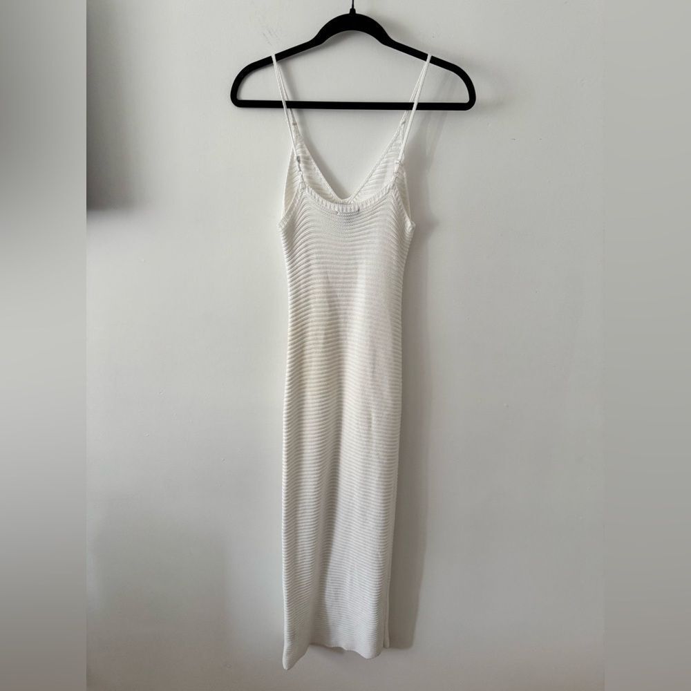 AFRM Jasper White Knit Midi Dress XS - Picture 3 of 6
